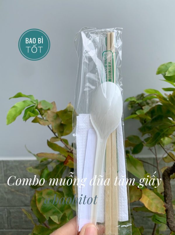 Combo muỗng đũa tăm giấy