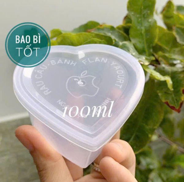 Hủ nhựa trái tim 100ml