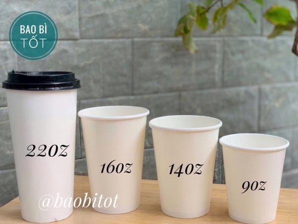 Ly giấy trắng nhiều size - Hình ảnh 2