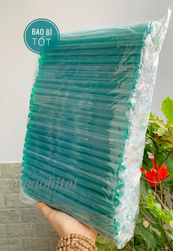 Ống hút nhựa màu xanh
