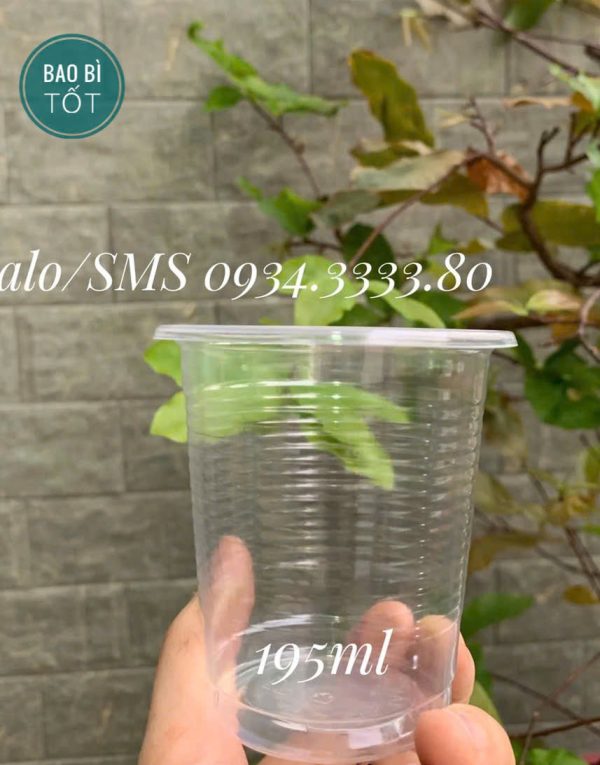 Ly nhựa trong 195ml