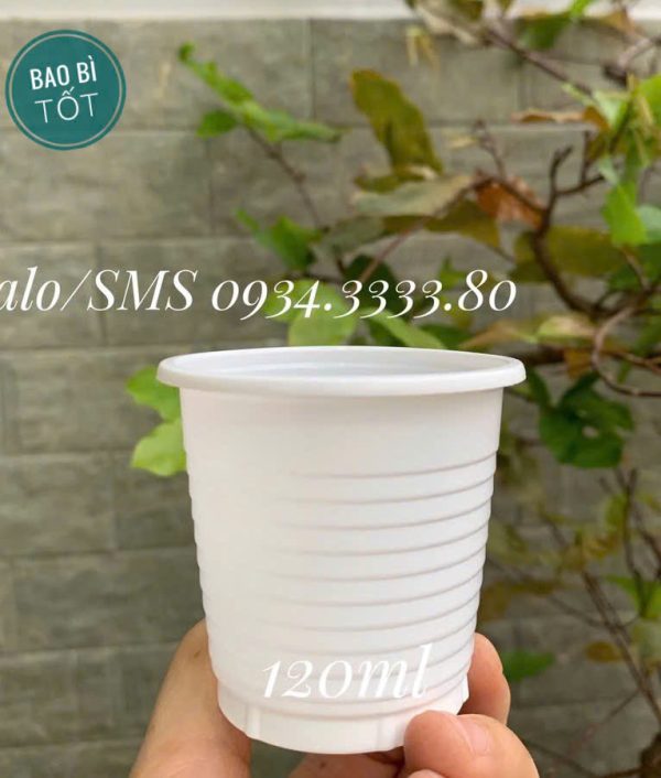 Ly nhựa trắng 120ml