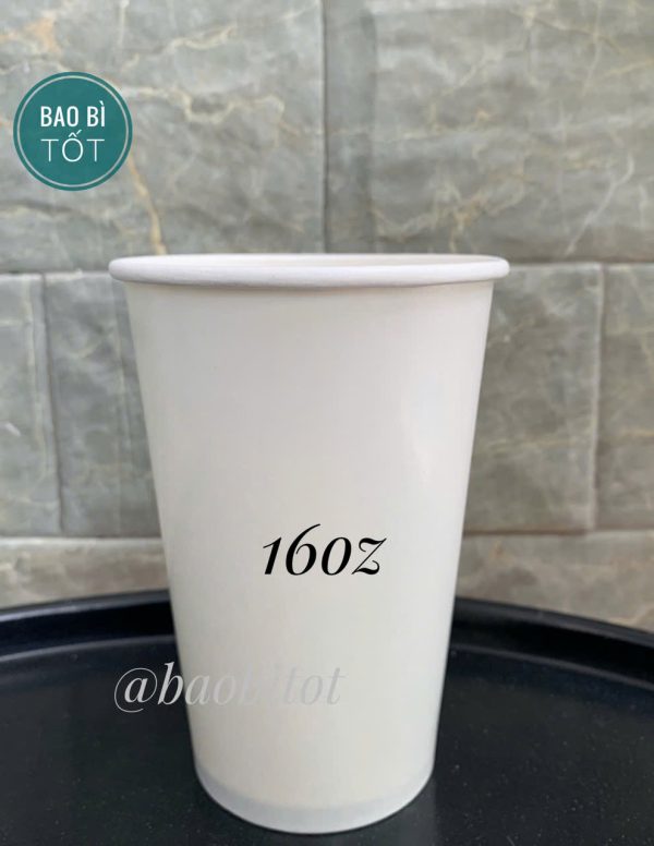 Ly giấy trắng 160z