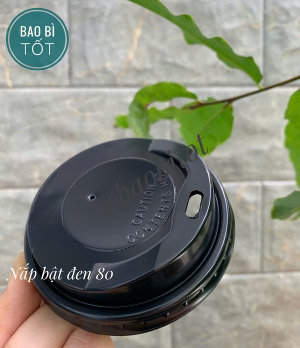 Nắp bật đen 80