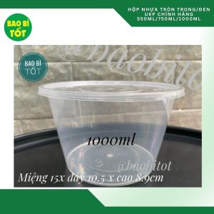 Hộp thực phẩm tròn trong UKP 1000ml