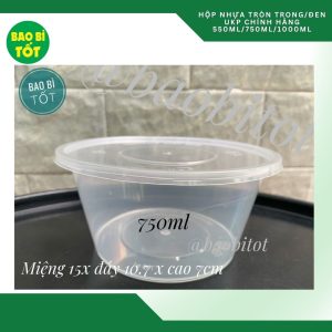 Hộp thực phẩm tròn trong UKP 750ml