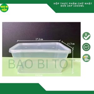 Hộp thực phẩm chữ nhật trong UKP 1000ml