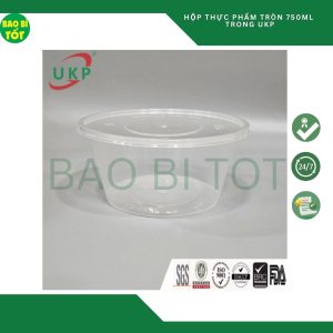 300 bộ Hộp thực phẩm tròn trong 750ml UKP Φ15cm