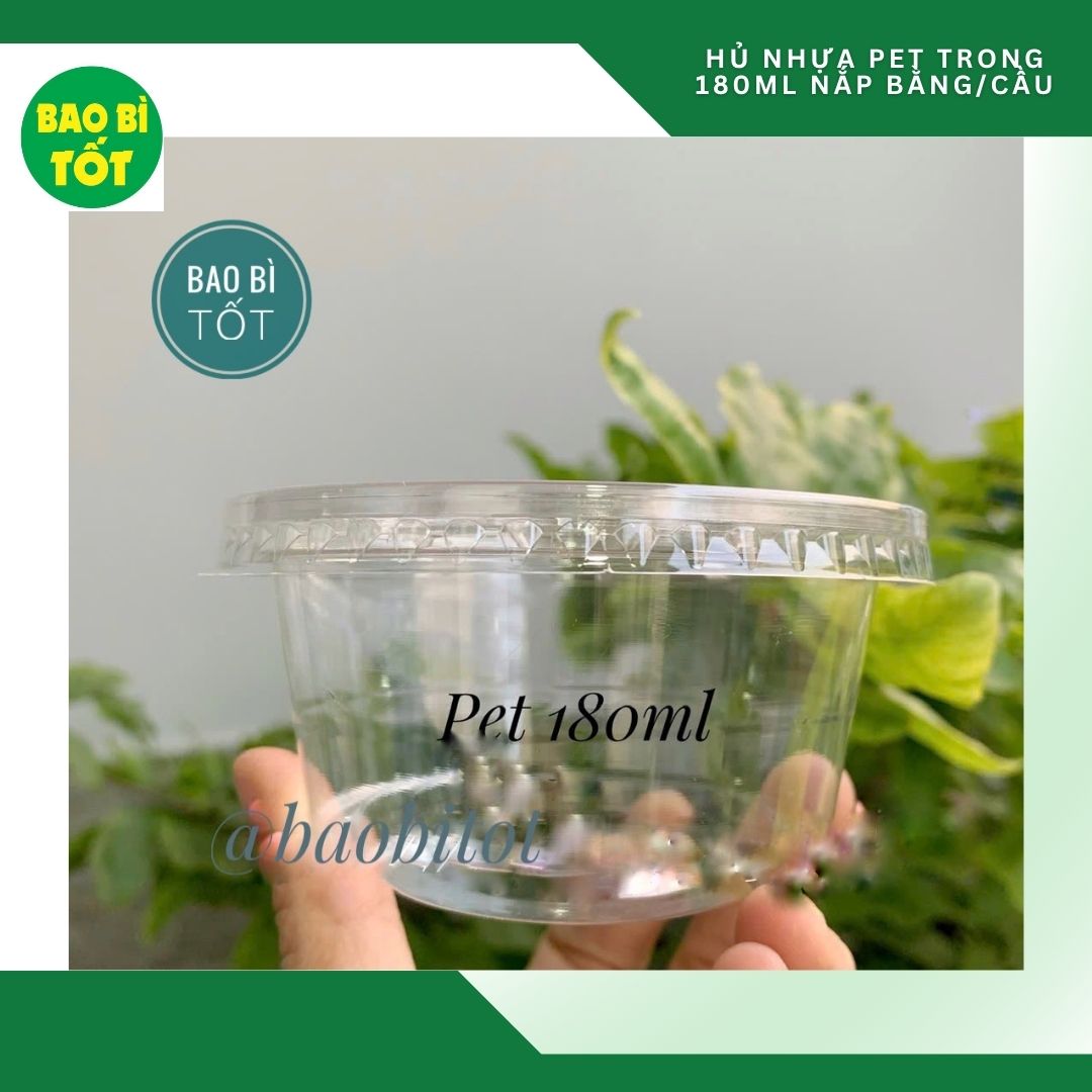 Hủ PET trong 180ml THH(Không chịu nhiệt)