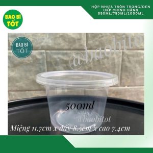 Hộp thực phẩm tròn trong UKP 500ml