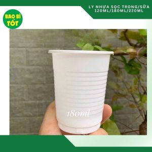 Ly nhựa sọc 180ml sữa THH