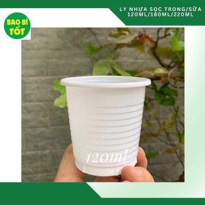 Ly nhựa sọc 120ml sữa THH