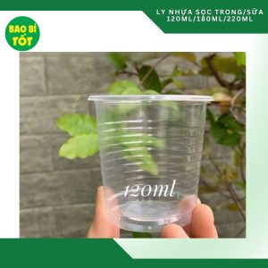 Ly nhựa sọc 120ml trong THH