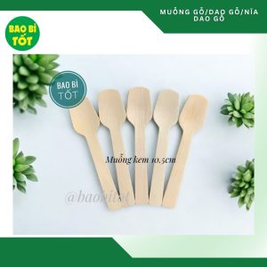 Muỗng kem gỗ 10.5cm