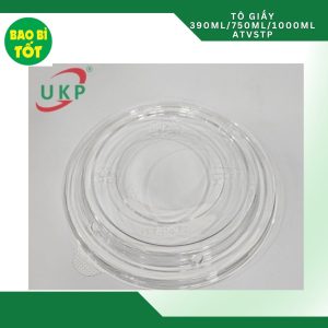 Nắp nhựa PET - Tô giấy 750/1000ml