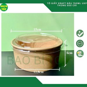 Tô giấy nâu UKP 750ml