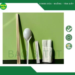 1000 Combo Đũa muỗng tăm giấy - 4 in 1 túi nilong
