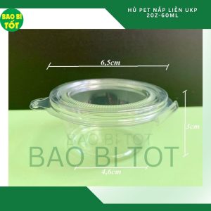 Hủ nhựa nắp liền 2oz ≈ 60ml (PET) UKP