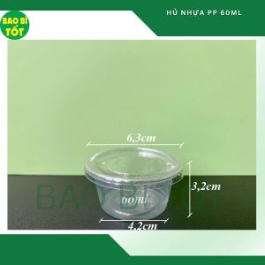 Hủ nhựa 60ml (PP) THH+ nắp trong(PET)